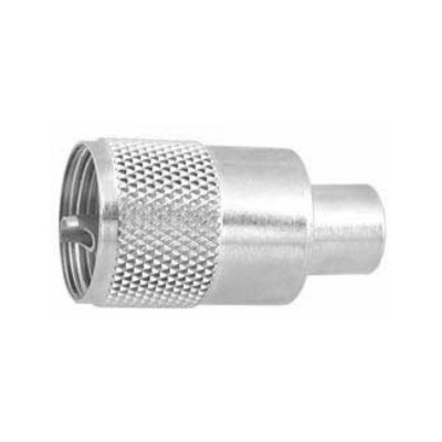 Connettore maschio PL 259 standard UHF a vite 6,10 mm per RG 8 mini